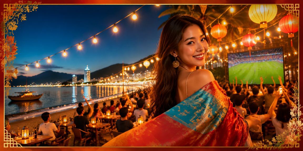 Người dùng xem kèo thể thao trên điện thoại tại chợ đêm Nha Trang